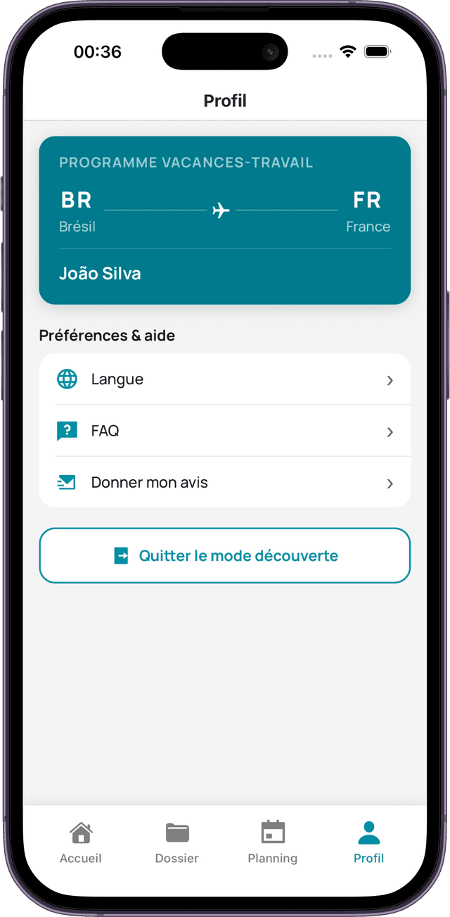 Veasy — configuração do perfil PVT França